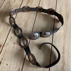 VINTAGE STERLING SILVER NAVAJO BELT